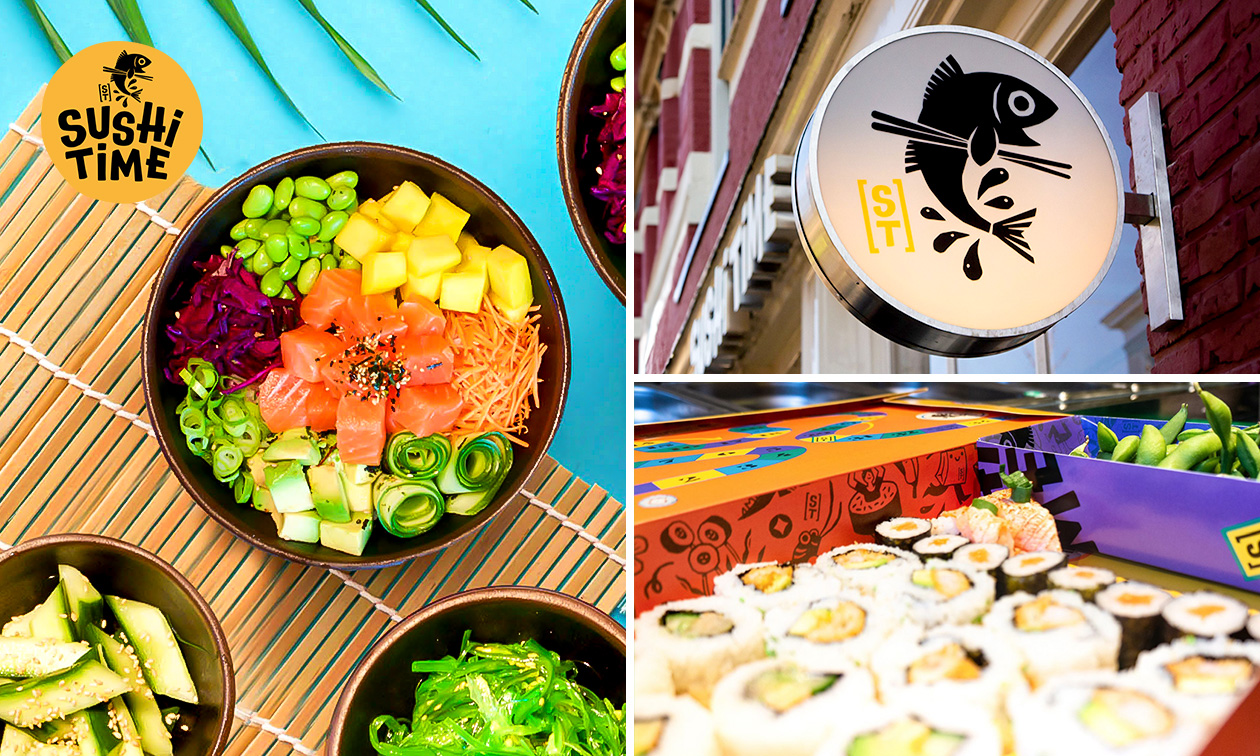Sushibox (16, 32 of 72 stuks) of pokébowl + snack om af te halen in hartje Utrecht