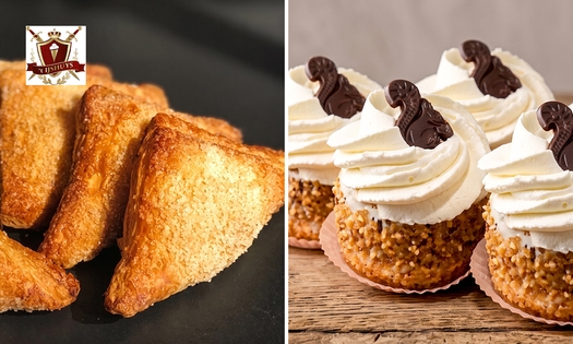 4 appelflappen + 4 nougatinegebakjes voor afhaal