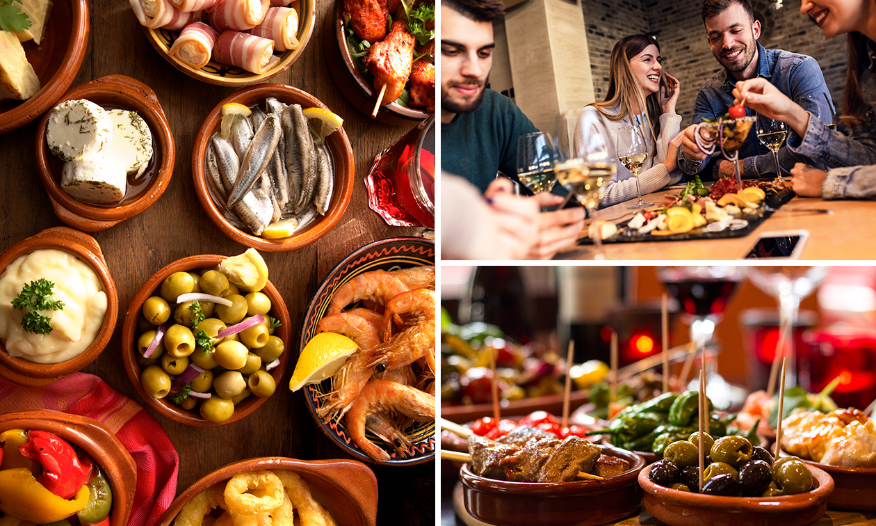 Menu tapas espagnol en 4 ou 5 services à partager
