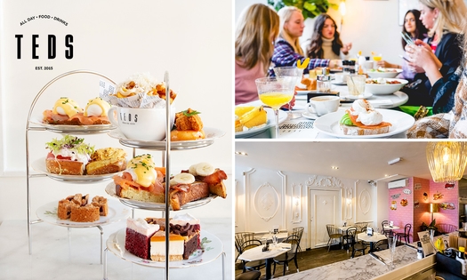 High tea (1,5 uur), shared brunch of ontbijt bij Teds in hartje Amsterdam