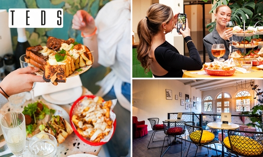 Shared brunch + onbeperkt waffle fries bij Teds in Leiden