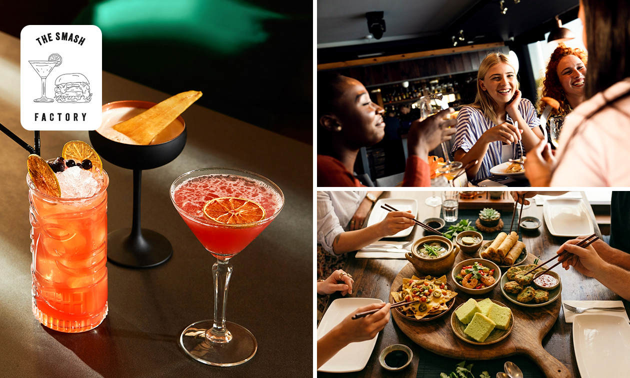 Cocktail naar keuze + Aziatische lunchplank bij The Smash Factory