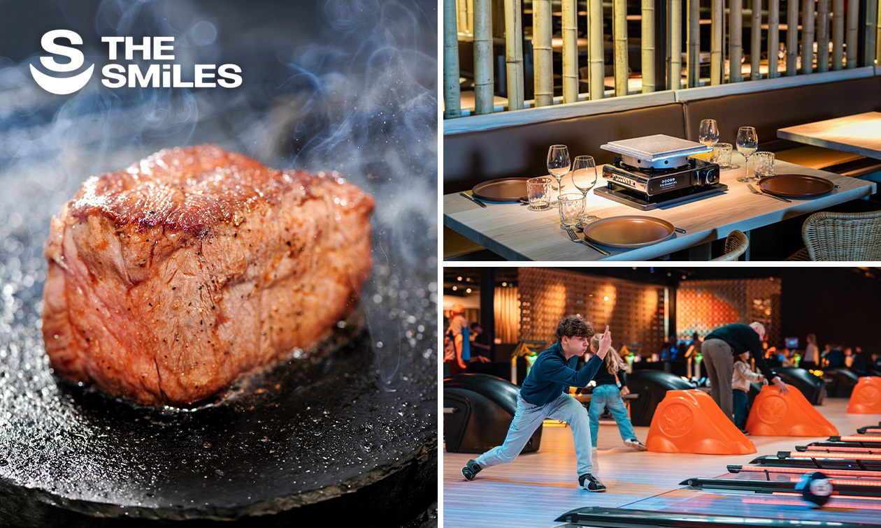 Hoofgerecht of steengrillen + 2 sessies bowlen of karten