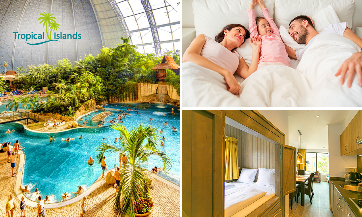 2 of 3 overnachtingen voor 4 tot 6 personen bij Tropical Islands