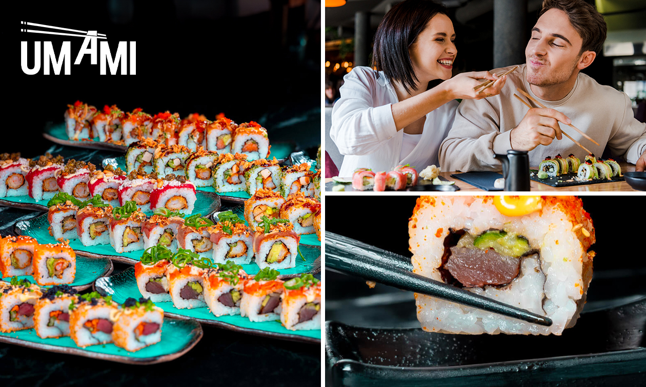 All-You-Can-Eat sushi (2 uur) + ijs bij UMAMI All-You-Can-Eat sushi (2 uur) + ijs bij UMAMI