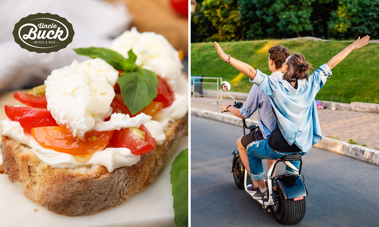 Ochtendtour e-chopper (2,5 uur) + lunchgerecht naar keuze bij Uncle Buck