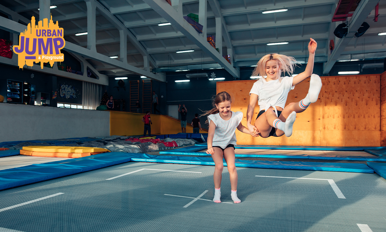 Indoor trampoline + airpark (2 of 3 uur)