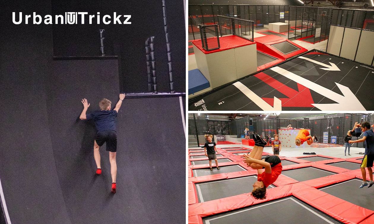 Jumpen en freerunnen (1,5, 2 of 2,5 uur) + chips bij UrbanTrickz