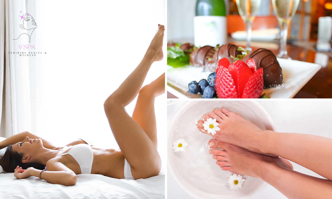 Stoombehandeling intieme zone (30 min) + evt. foot detox, hapjes en drankjes (60 min)