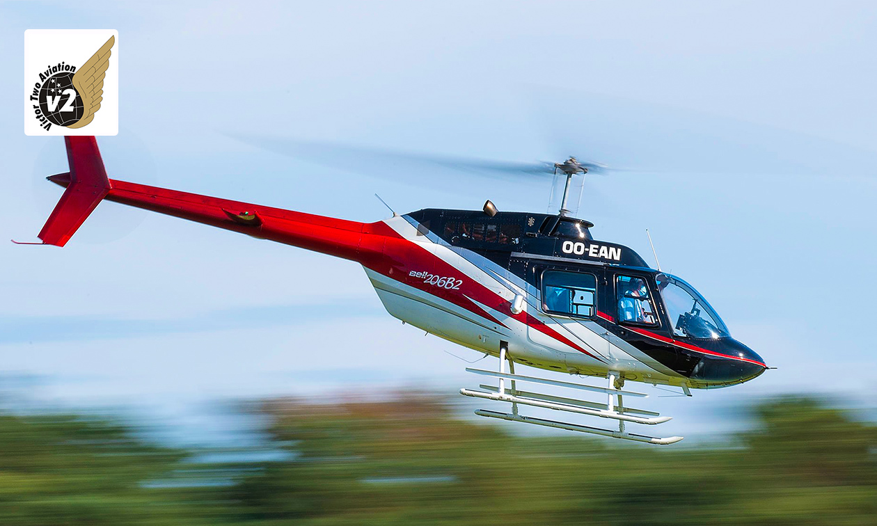 Helikoptervlucht (ca. 15 min) + glaasje cava