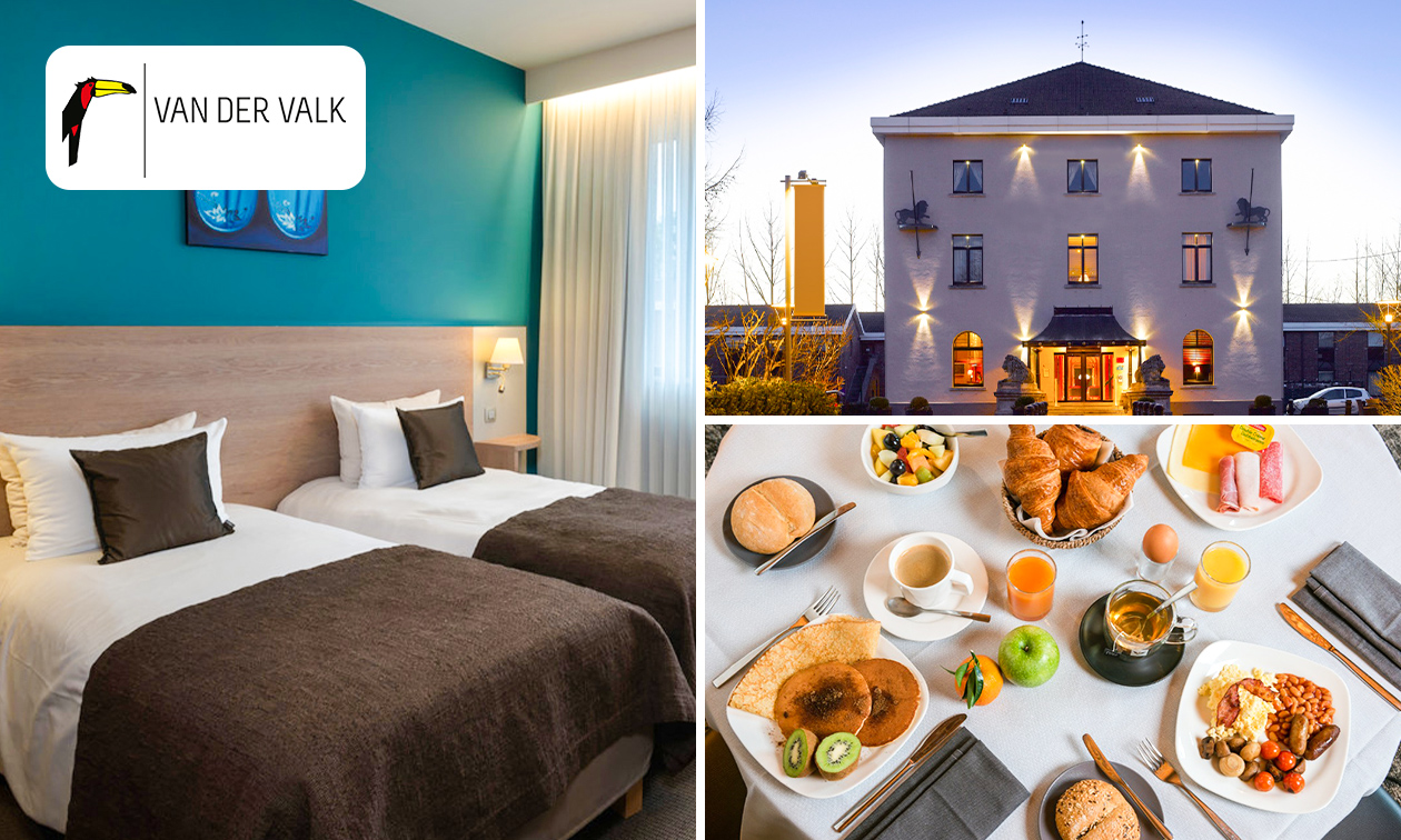 Overnachting voor 2 + ontbijt + late check-out + welkomstdrankje