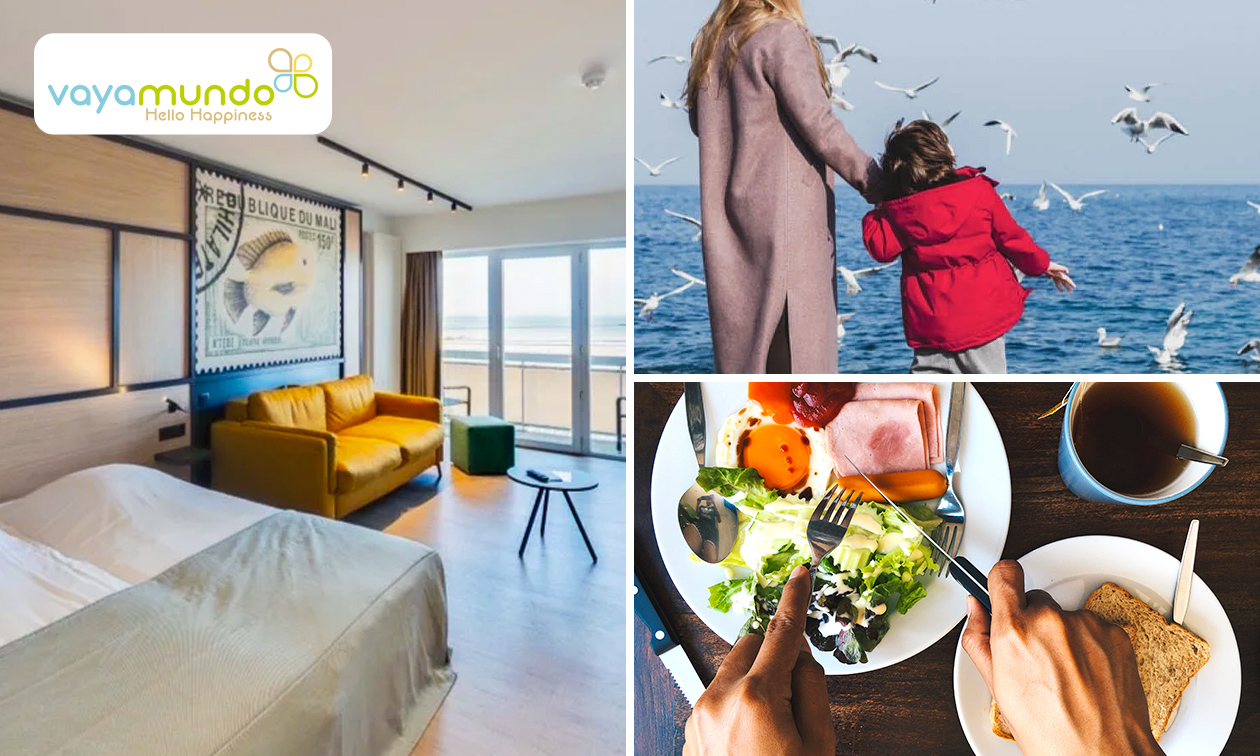 Overnachting(en) voor 2-4 + fles wijn + bezoek met tasting aan het strand van Oostende