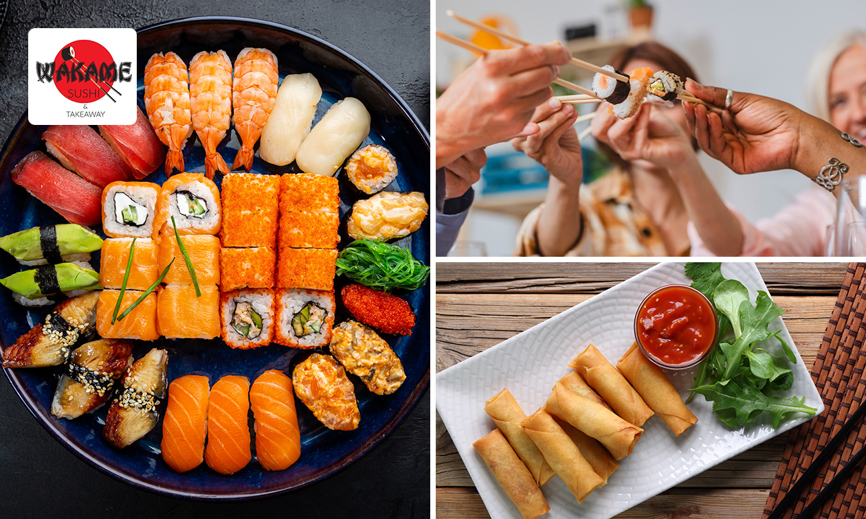 Boîte de sushis (50 pièces) + 10 loempias à emporter