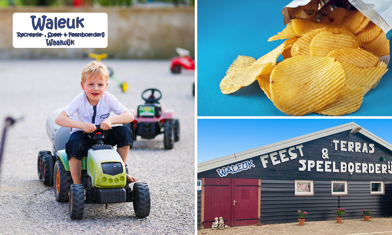 Entree speelboerderij WALEUK Recreatie-, Speel- & Feestboerderij + chips en ranja