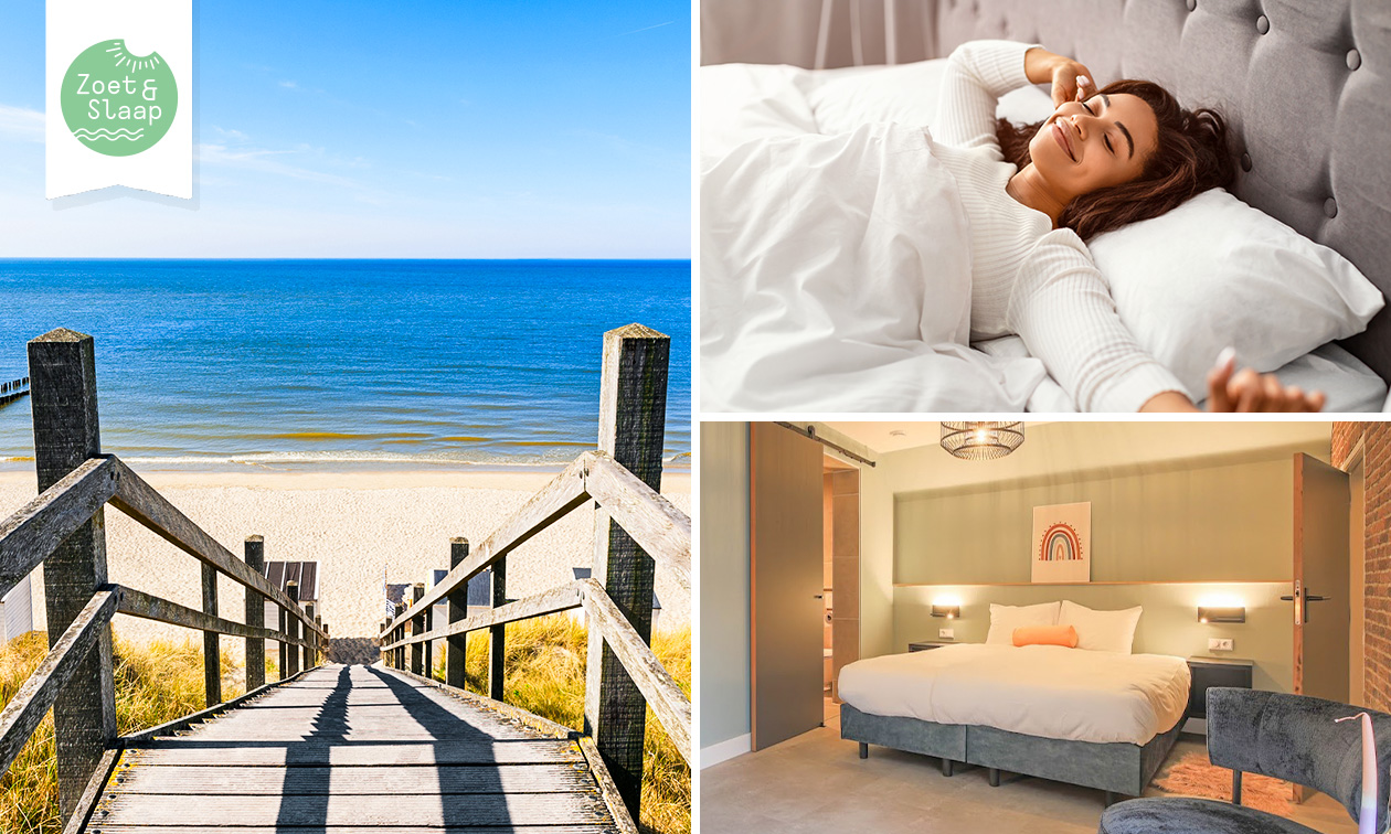 2 overnachtingen voor 2 of 4 + fles bubbels + ontbijt vlakbij de Zeeuwse kust