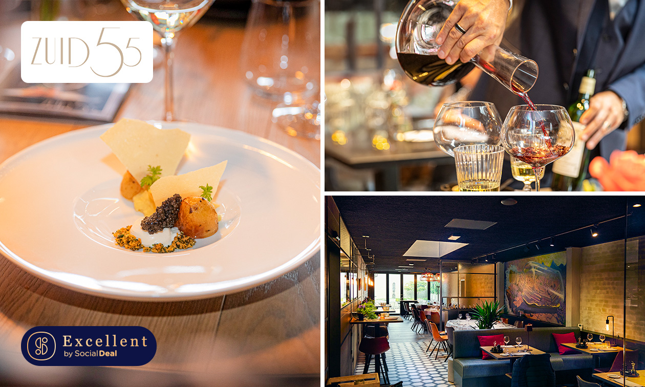 5-gangen valentijnslunch of -diner bij Zuid 55