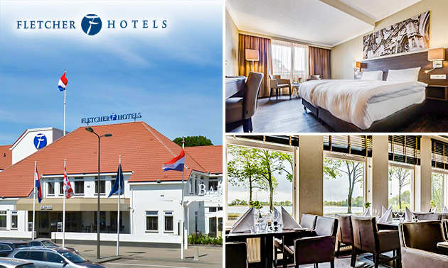 Overnachting voor 2 + evt. ontbijt en 3-gangendiner bij Fletcher Hotels
